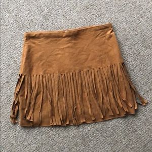 Girls faux suede skirt